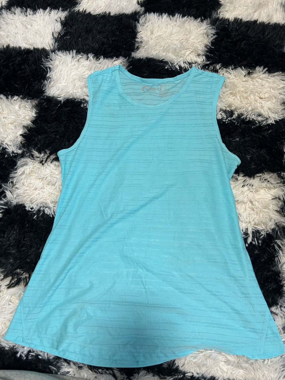 Light Aqua Knit Sleeveless Tank Top